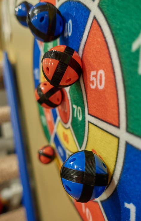 Indoor childrens dart board